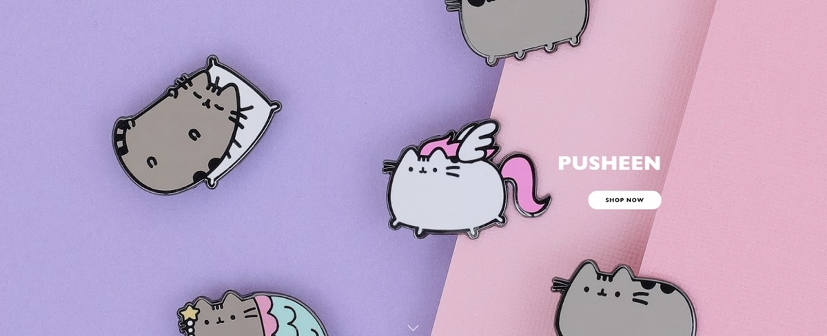 Adorable Pusheen cat pins from Punky Pins