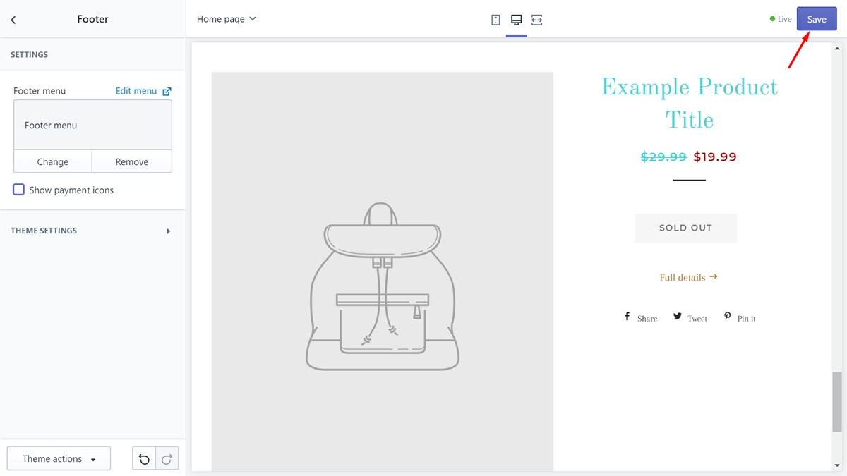 How to edit Shopify payment icons from the footer