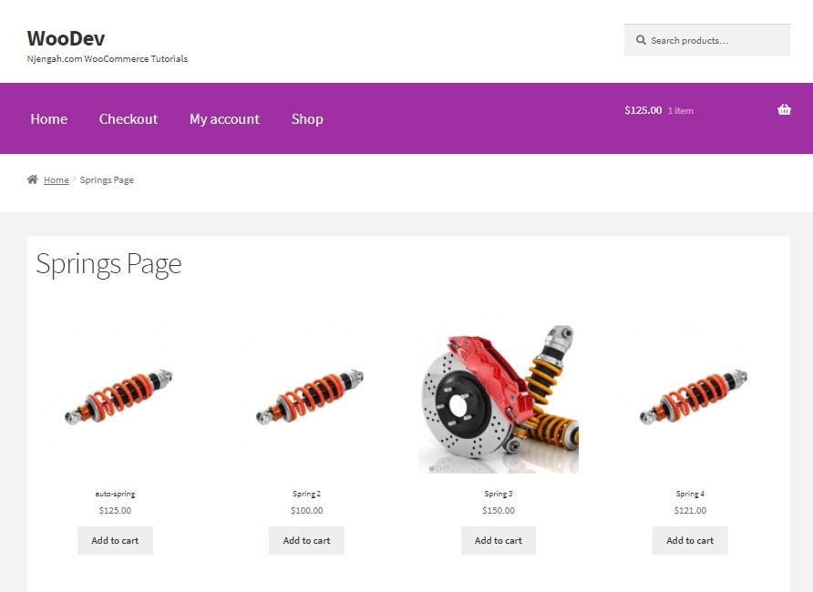 Display product category (using Slug)