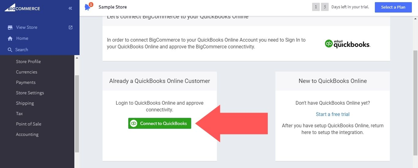 Connect Quickbooks with BigCommerce