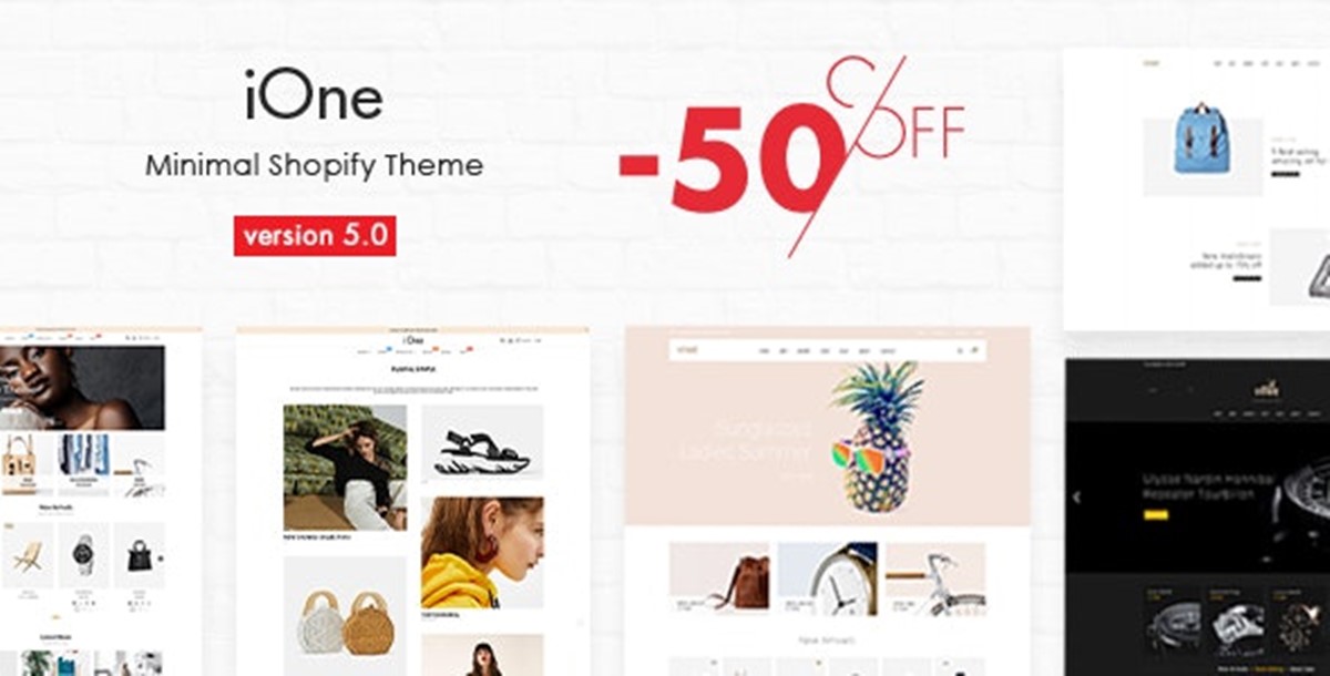 Best Shopify Bootstrap themes Compatible with Bootstrap 4.x: iOne theme