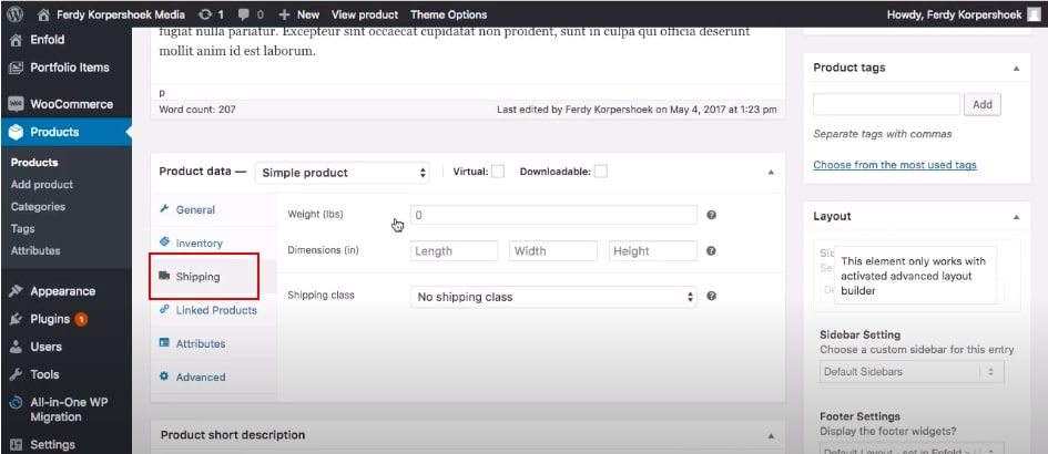 Step 3: Display the table rate