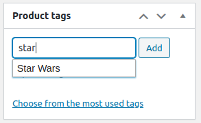 Create product tags