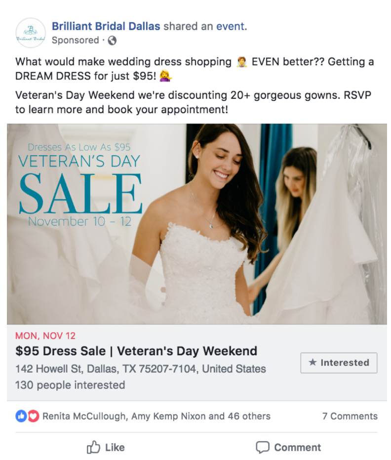 Facebook Advertising – Event responses