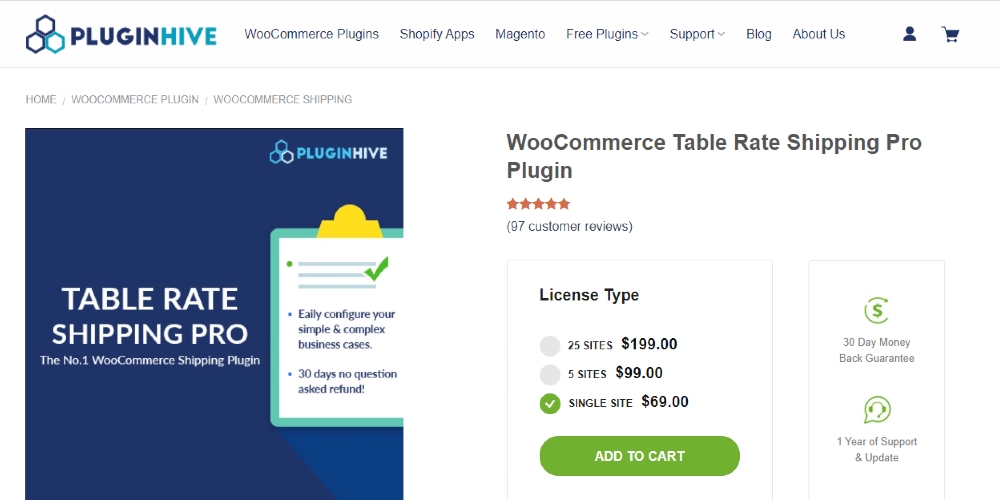 WooCommerce Table Rate Shipping Pro Plugin screenshot