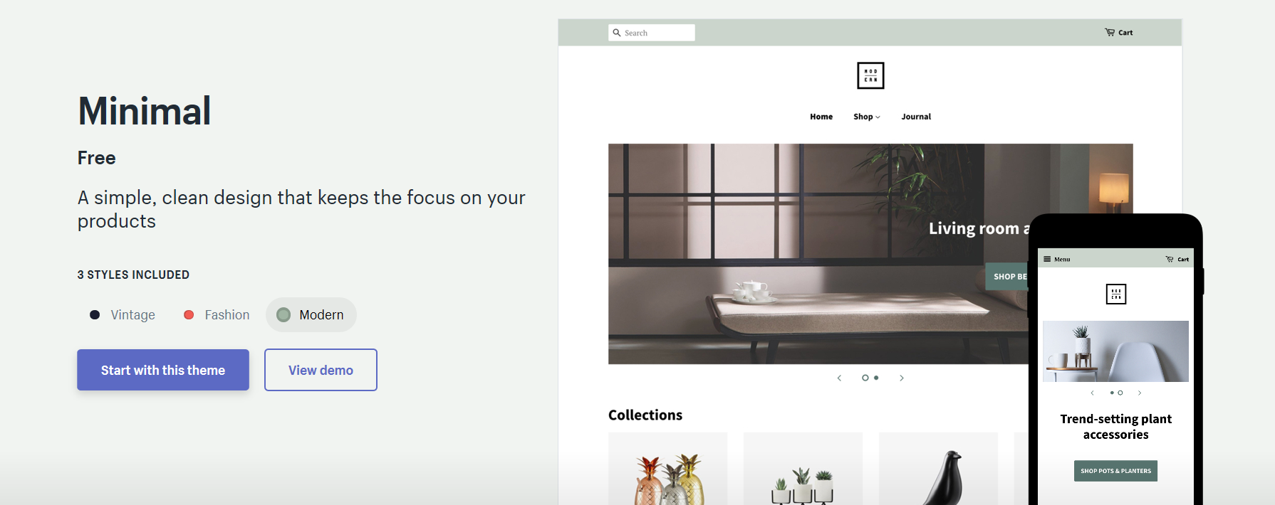 best shopify mobile responsive theme: Minimal theme