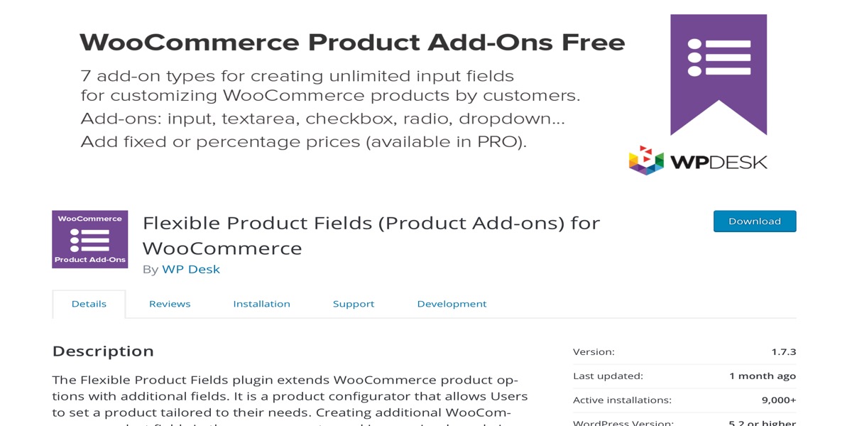 Flexible Product Add-Ons Free WooCommerce