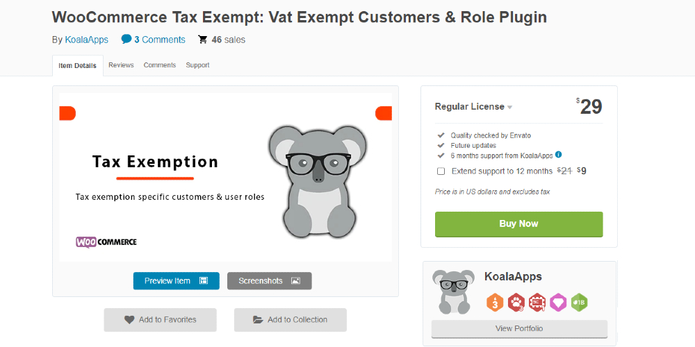 WooCommerce Tax Exempt: VAT Exempt Customer & Role Plugin screenshot