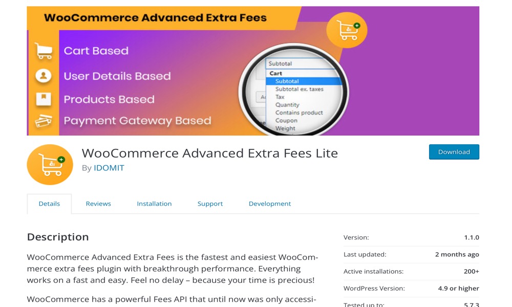 WooCommerce Advanced Extra Fees Lite