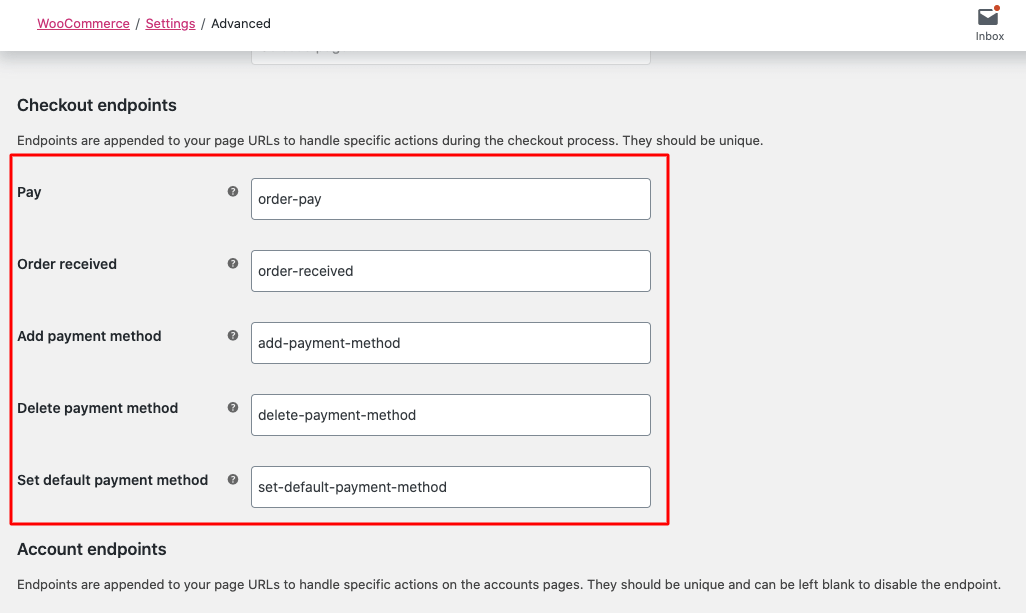 Make sure the endpoint URLs contain no spaces