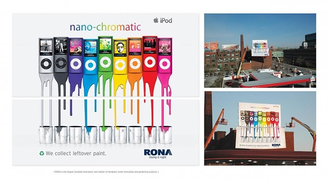 Rona took advantage of Apple's ad to promote its new program