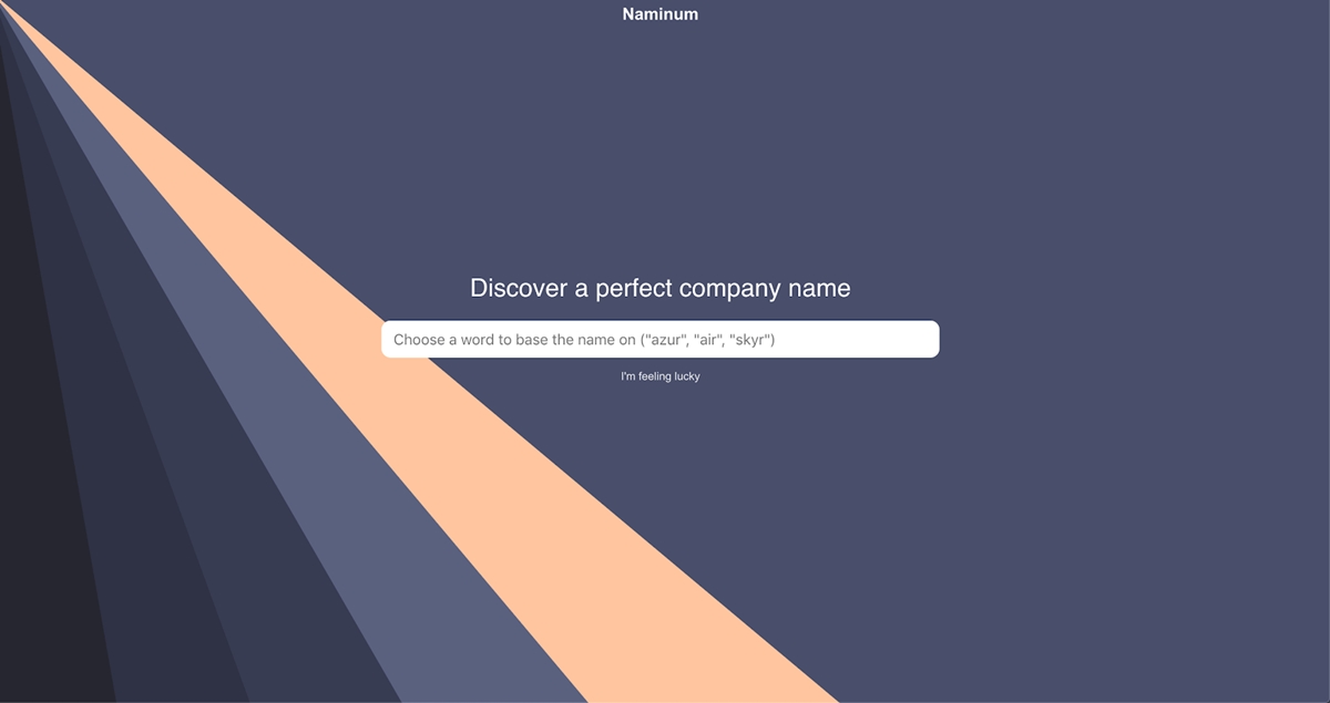 tools to name your brand: Naminum