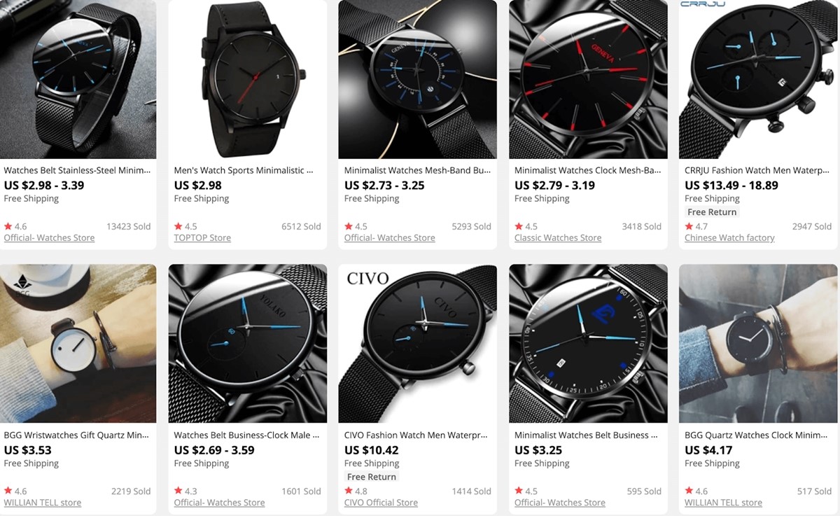 Best Niches for dropshipping: Minimalist Watches