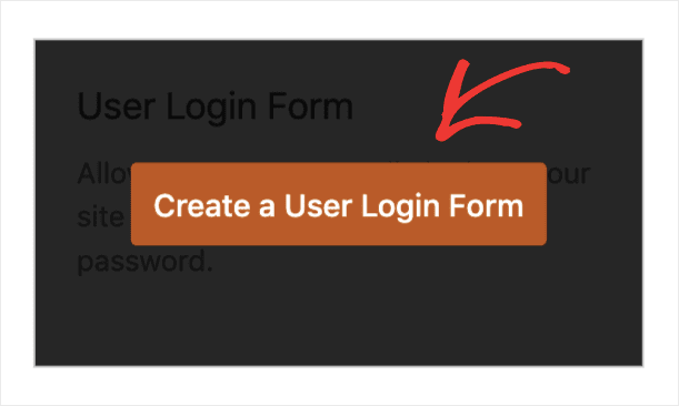 Click Create a User Registration Form