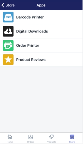To access an app's menu in Shopify