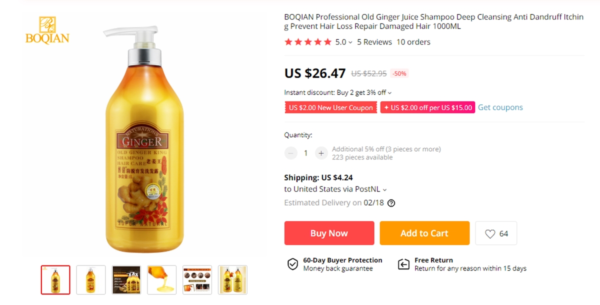 Best dropshipping Beauty and Health products: Anti-dandruff Shampoo