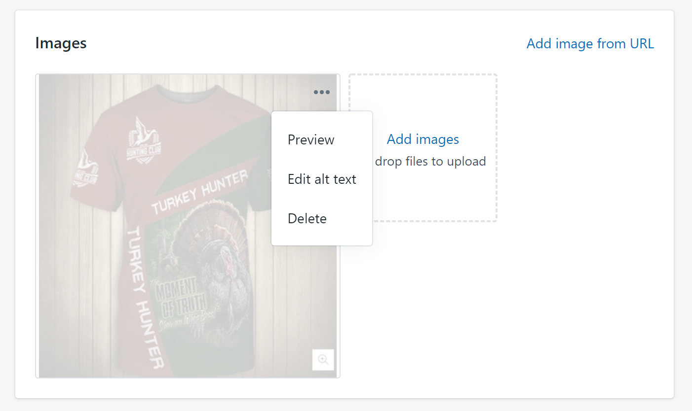 Step 4 to add alt text to Shopify