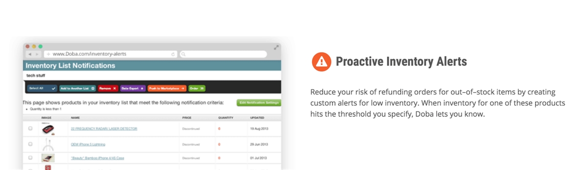 Proactive Inventory Alerts
