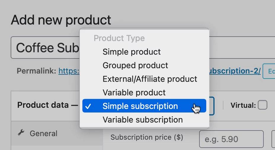 Select Simple Subscriptions