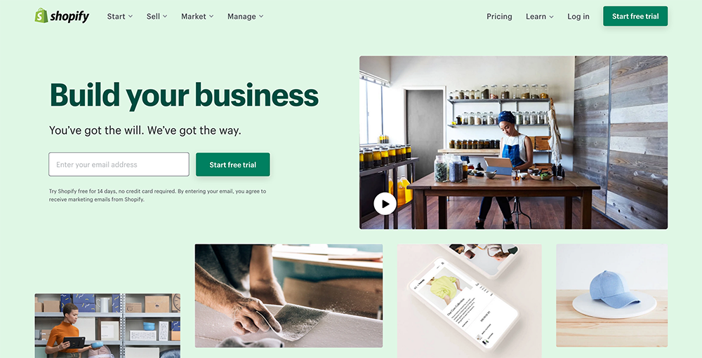 Shopify helps online merchants build their businesses