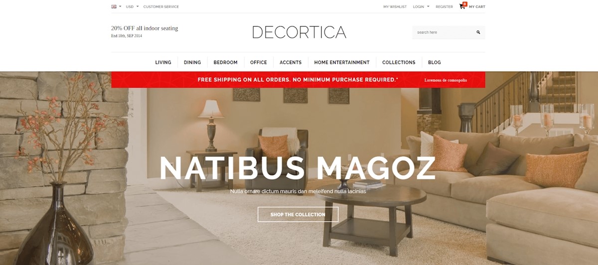 Best Shopify Themes/Templates - Decortica theme