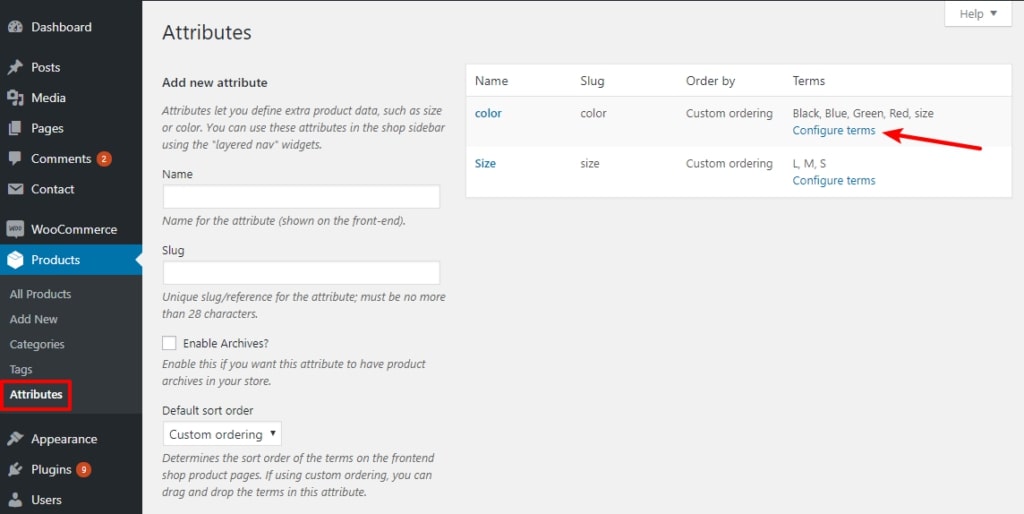 Step 3: Create attribute variations