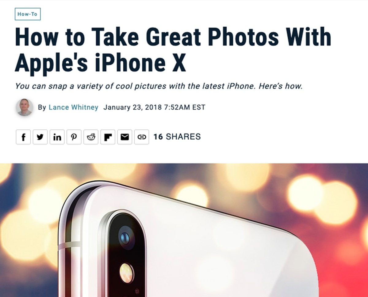 how to use iPhone X camera