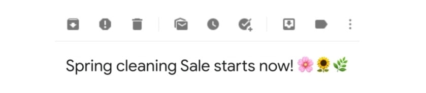 Johnny Cupcakes' spring email subject line