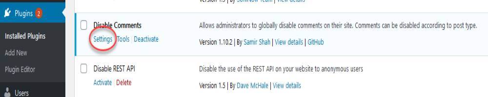 Disable Comments