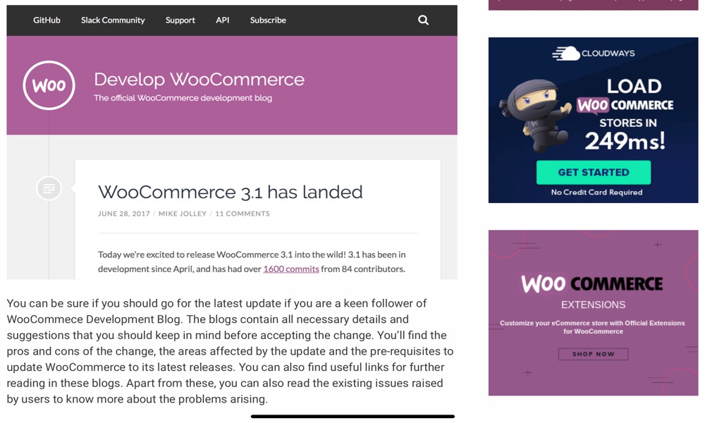 Changelog for WooCommerce