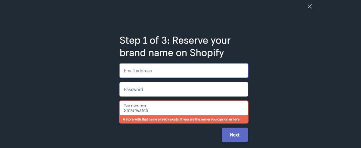 Start Shopify dropshipping: pick a name