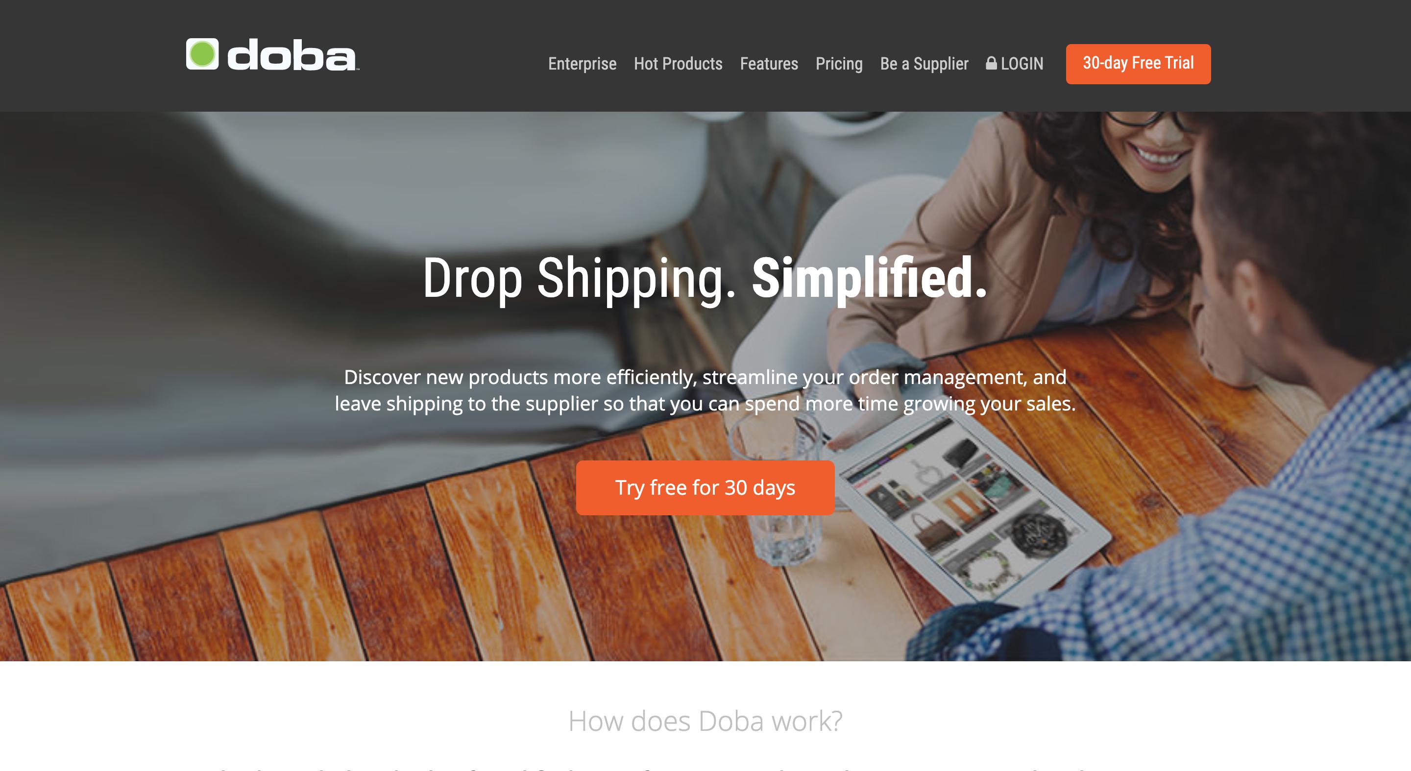 Doba dropshipping suppliers in the USA
