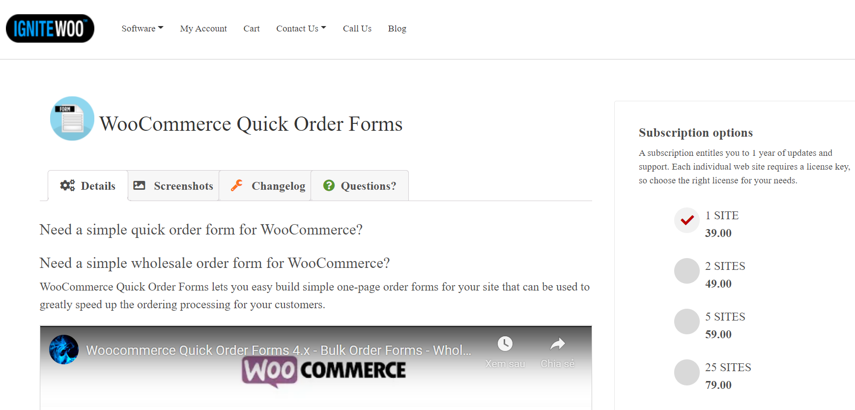 woocommerce quick order forms