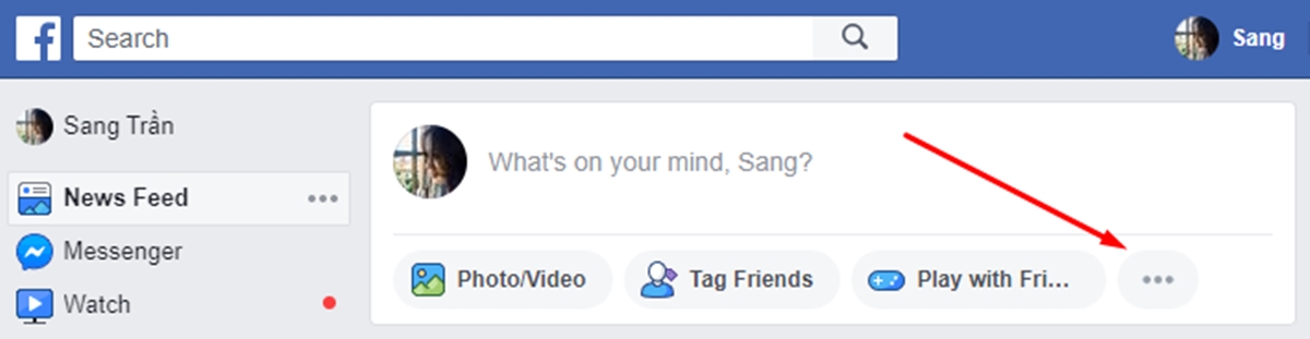 Click on the three dots on your Facebook post