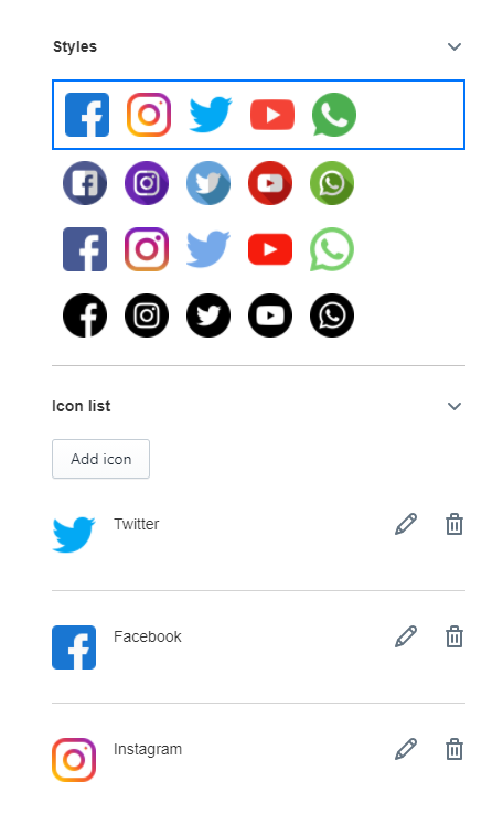 Add Social Icon