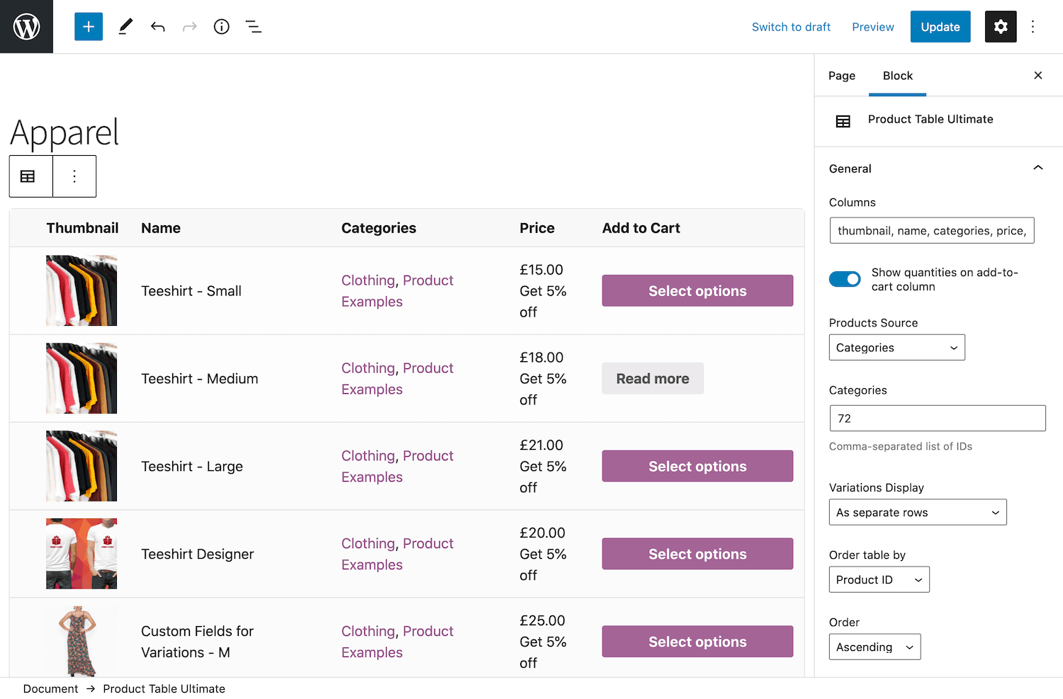 Create your category page