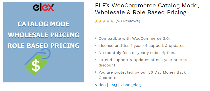 elex woocommerce catalog mode