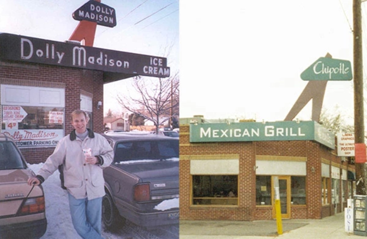 CEO Steve Ells and the first Chipotle store