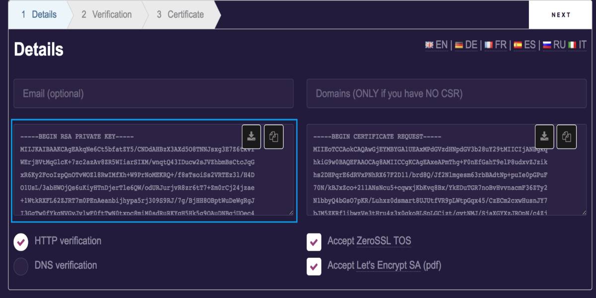 Get the RSA Private Key