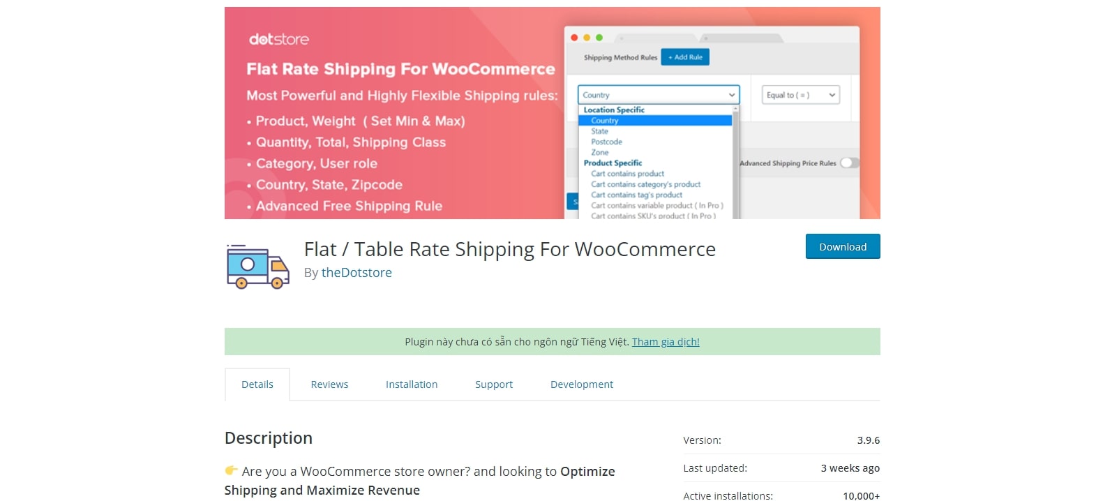 Flat Rate Shipping Plugin For WooCommerce