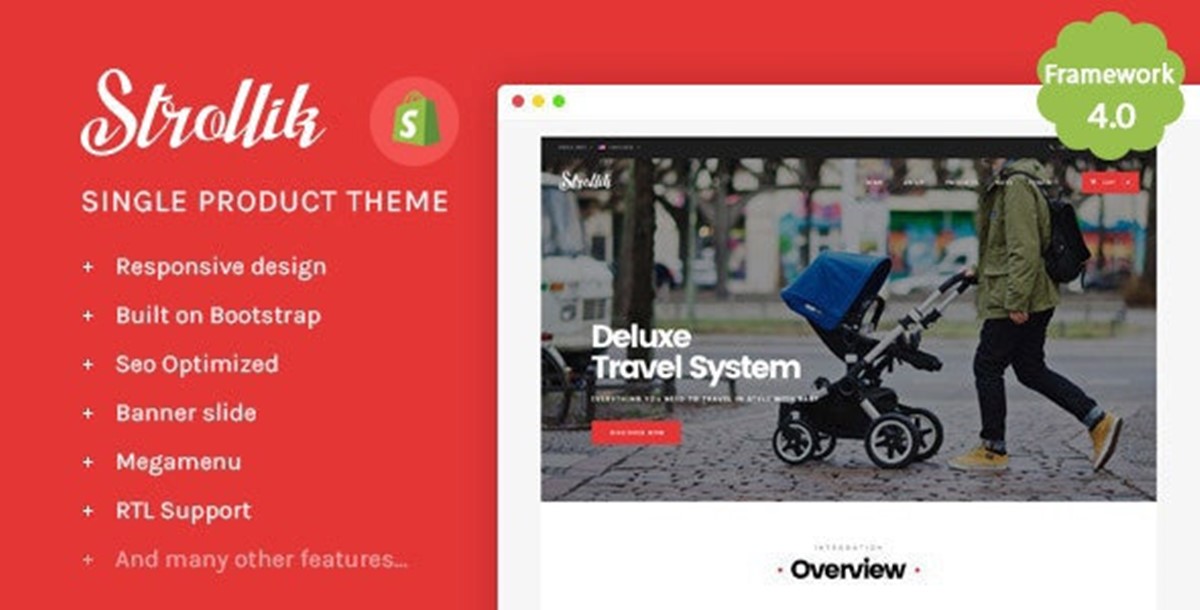 Best Shopify Bootstrap themes Compatible with Bootstrap 4.x: Ap Strollik theme
