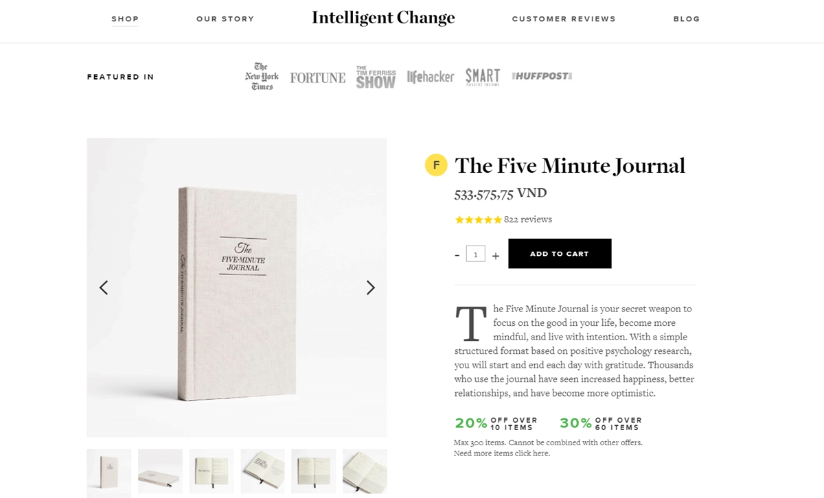 ecommerce copywriting example: Intelligent Chang