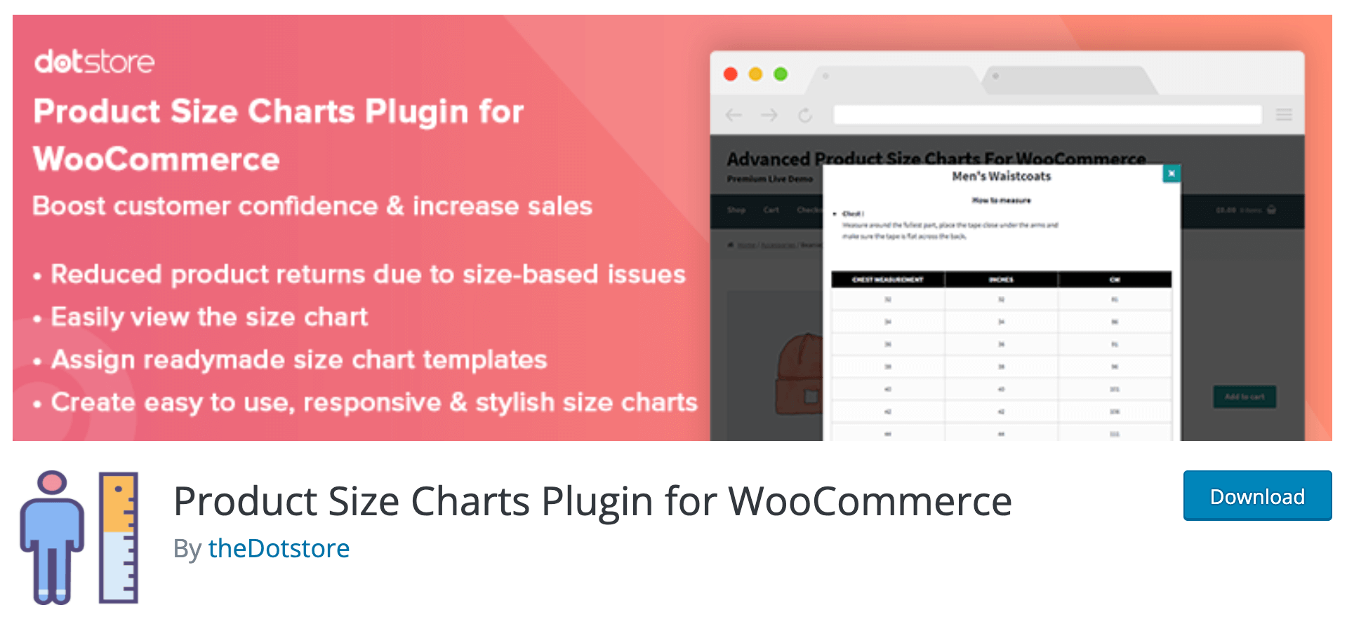 Product Size Charts Plugin for WooCommerce