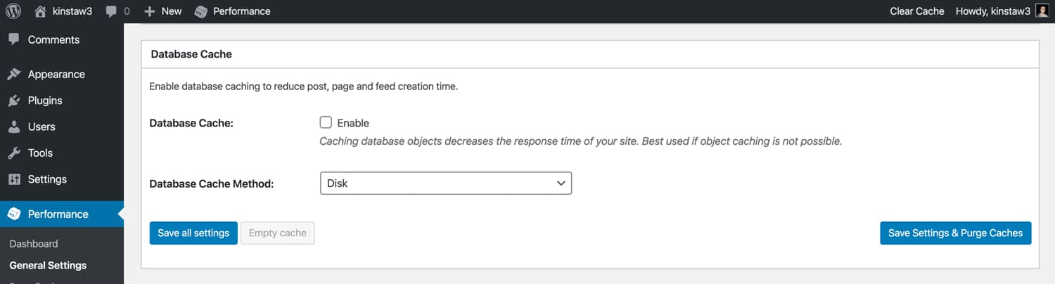 Database cache