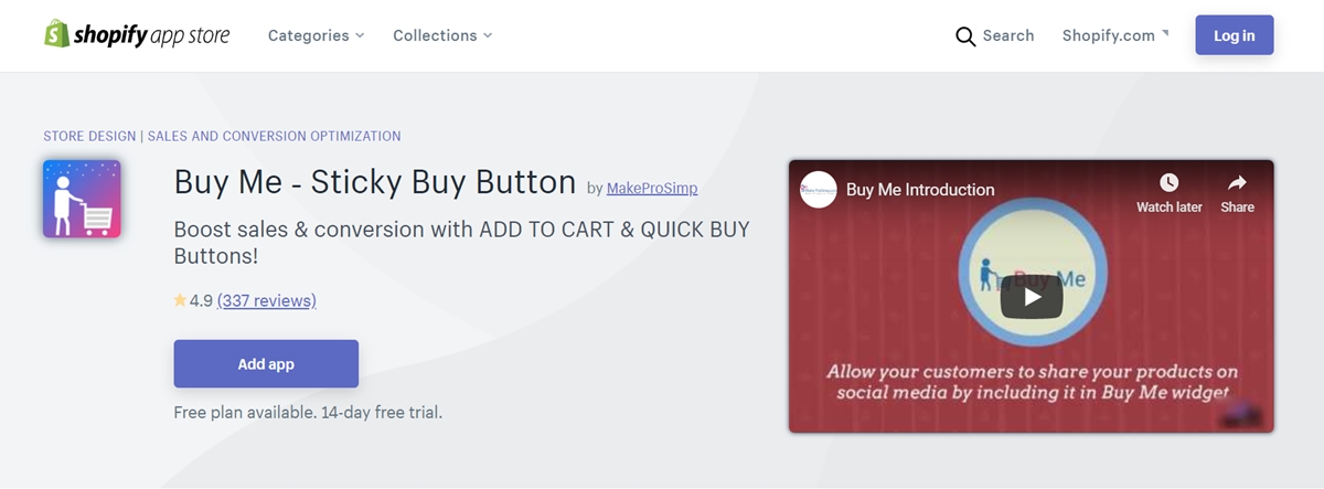 Buy Me ‑ Sticky Buy Button by Makeprosimp