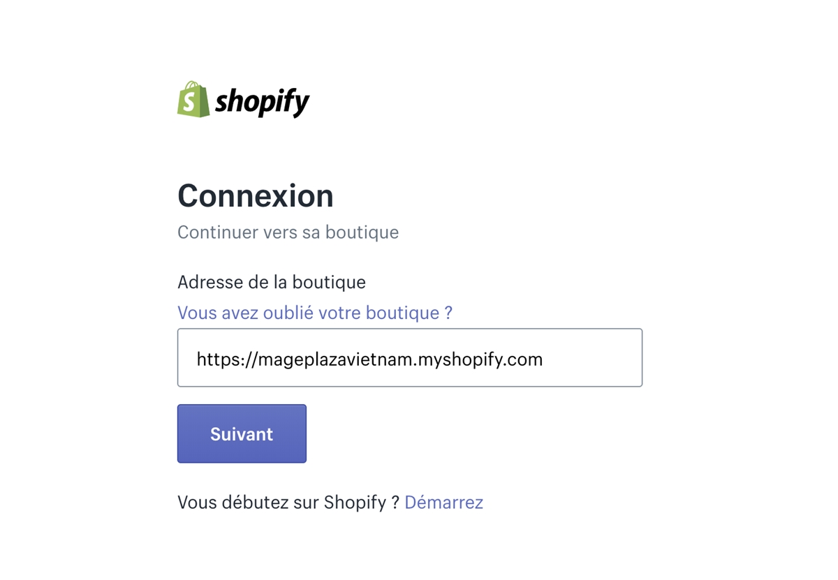 Shopify’s store name