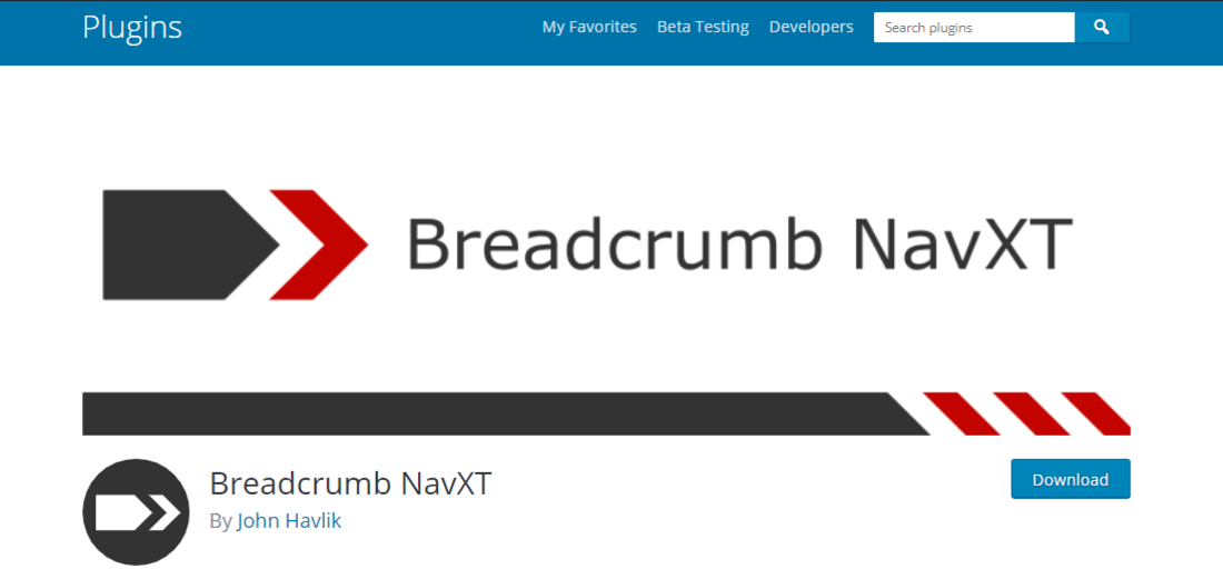 Breadcrumbs NavXT screenshot