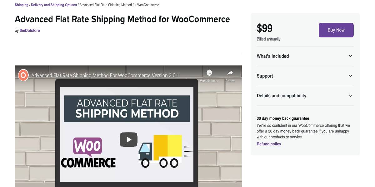 Advanced Flat Rate Shipping Method for WooCommerce