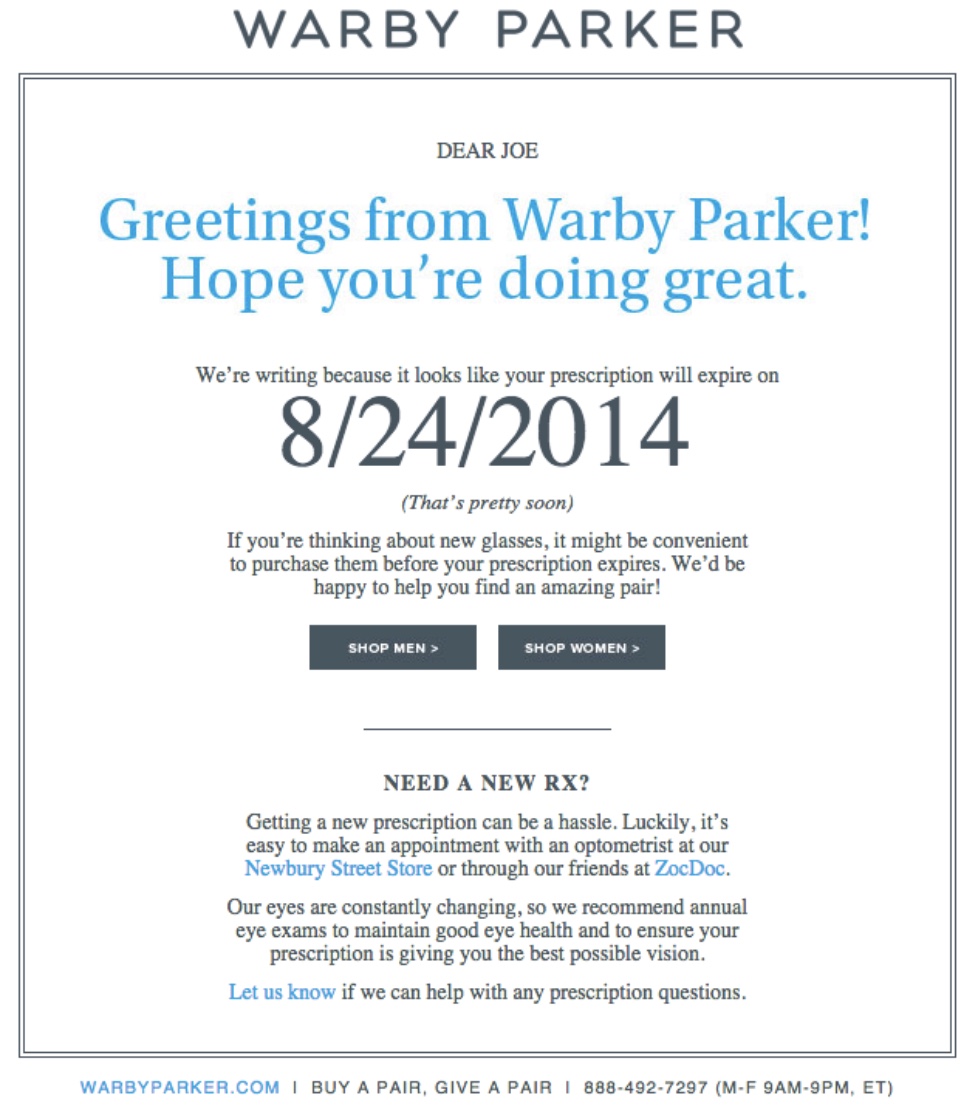 Great Marketing Email Examples