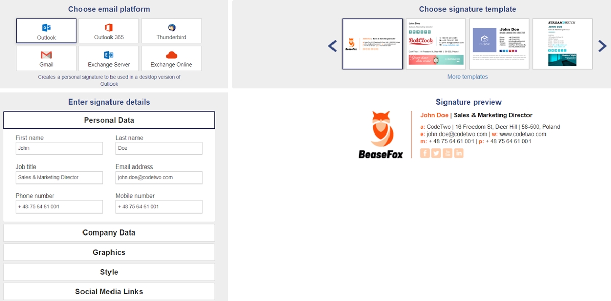 Email Signature Generator Tool By Mail Signatures